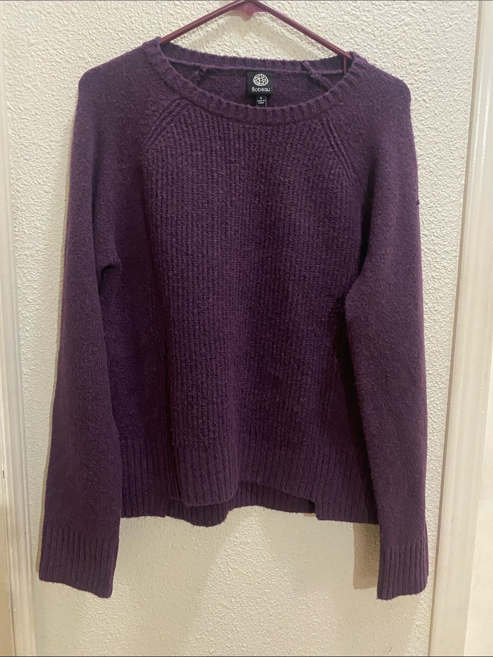 bobeau Plum Crewneck Sweater